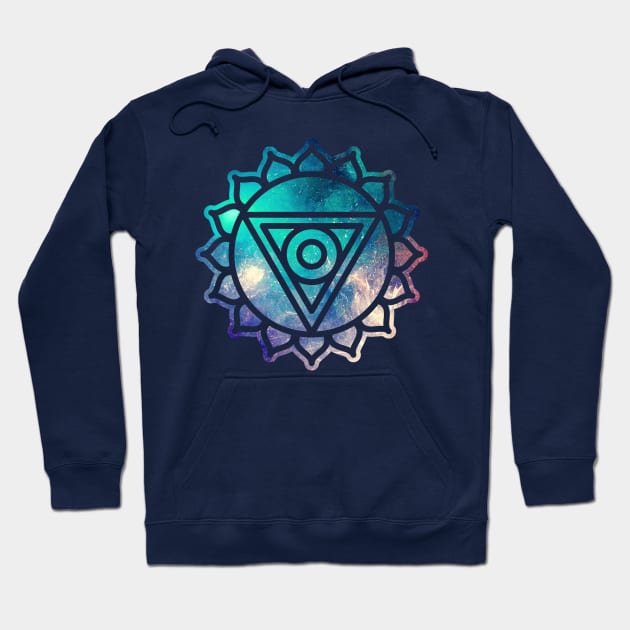 Galaxy Mandala: Vishudda Hoodie by artofiwan